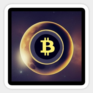 Bitcoin in Space: To the Moon Sticker